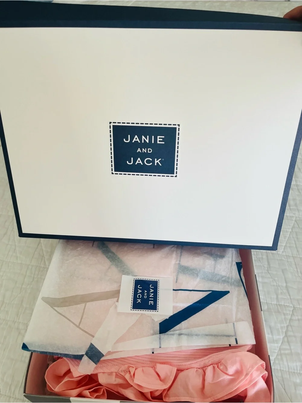 Janie and Jack Light Pink Ribbed Tank tiered with Ruffle Trim